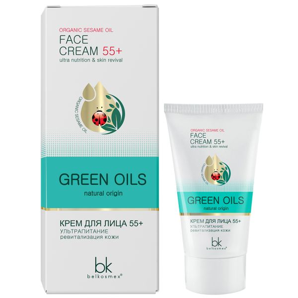 BelKosmex Green Oils Face Cream 55+ ultra-nutrition skin revitalization 40g
