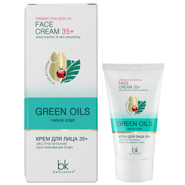 BelKosmex Green Oils Face Cream 35+ extra nutrition skin smoothing 40g