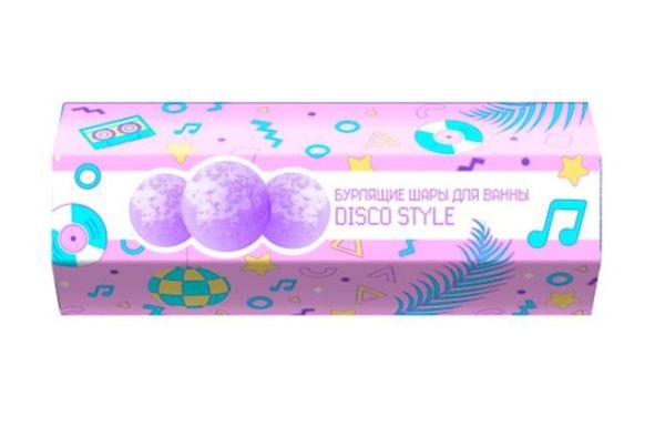 Cafe mimi Gift set Bubbling bath balls "Disco Style"
