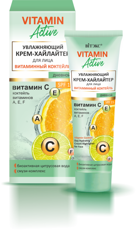 Vitex VITAMIN ACTIVE CREAM-Highlighter moisturizing for face SPF15 day 40ml